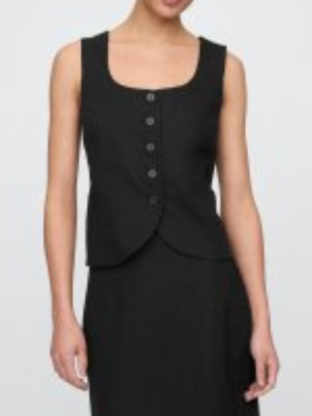 GAP Linen-Blend Scoopneck Vest